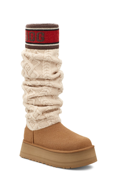 UGG Classic Sweater Letter Tall Womens Boots